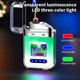 thumbnail image 5 of Creatives Personality Transparent Cool Double Arcs Gradient Colour Lighter Outdoor Windproof Lighter, 5 of 6