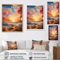 thumbnail image 4 of Designart "Dusk Clouds Fluid Ink View I" Clouds Floater Framed Wall Art Prints, 4 of 5
