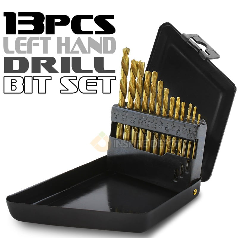 1/16" to 1/4" HSS Titanium Left Hand Split Point Drill Bits Set with