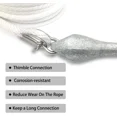 thumbnail image 3 of 3/8 Inch 50FT Braided Anchor Line with Stainless Steel Thimble - 1565LB Capacity, 3 of 5