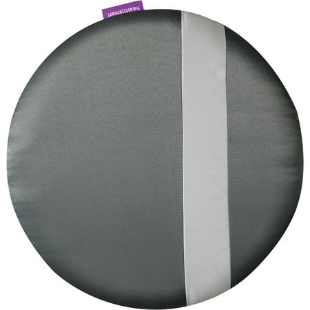 

HealthSmart Vivi Relax-A-Bac Premium Swivel Seat Cushion Compact Size for Bucket Seats Scooters and Small Chairs Great for Car Black and Gray Stripe 15 Inches in Diameter