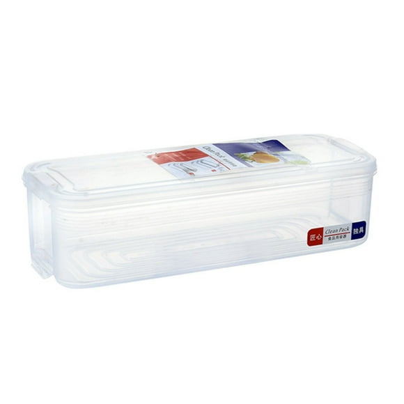 Bigersell Refrigerator Storage Box, Stackable Fridge Organizer Bins with Lids Clear Plastic Fresh-Keeping Box for Vegetables and Fruit Storage Containers Fridge Organization and Storage A One Size