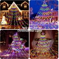thumbnail image 2 of Magotan 12.5 Pies 350 Luces Navideñas de Cascada LED Decoración Al Aire Libre Centelleantes Luces Solares de Cadena de Árboles de Navidad con Decoración de Jardín de Vacaciones de Navidad de Estrella Superior, Multicolor, 2 of 9