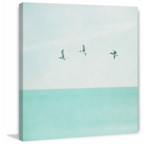 "3 Seagulls" Painting Print on Wrapped Canvas