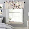 thumbnail image 3 of Colorful Dot Polka on Burlap Linen Valances for Windows,Kitchen Valance Rod Pocket Short Curtain, Watercolor Dots Valance Curtain Window Valances for Bedroom Bathroom Living Room 54x18in, 3 of 9