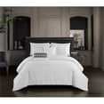 thumbnail image 1 of Chic Home BCS25838-US Larson Comforter Set for Jacquard Chevron Geometric Pattern Design Queen Bed - Decorative Pillows Shams Included, White - 5 Piece, 1 of 1