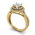 thumbnail image 2 of 1.3125 ct Round Cut Moissanite Halo Engagement Ring for Women in 18K Yellow Gold, 2 of 5