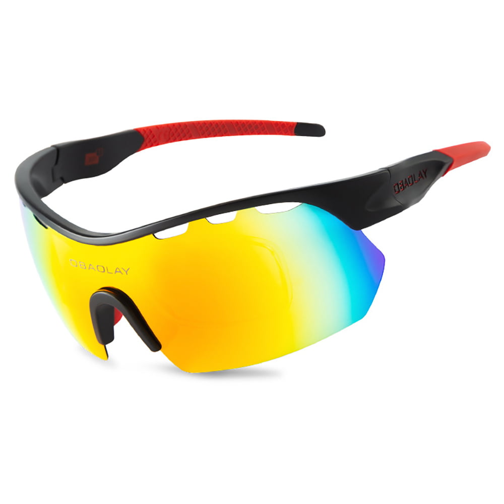 Cycling Bike Polarized Sports Sunglasses Goggle UV400 5 Lenses TR-90 Frame 