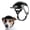 Black, variant on HQREA Dog Helmet for Small Medium Large Dogs Motorcycle Cap with Ear Holes Adjustable Safety Hard Hats for Outdoor Motorcycling Driving