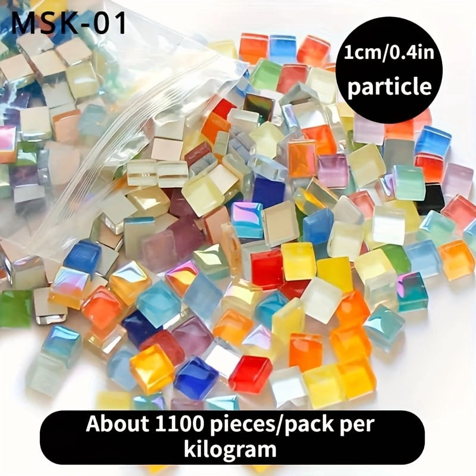 1100pcs Beautiful Mosaic Tile Kits, Bright Colors, Atmospheric And Shiny Appearance, Decorations, Suitable for Home Decoration, Handicraft Decoration, Suitable for Jewelry Boxes, Vases, Coasters