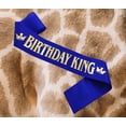 thumbnail image 4 of Banda De Rey De Cumpleaños Para Hombres, Banda De Lámina De Oro Satinado Suave Azul Para Niños, Accesorio De Disfraces De Cumpleaños, Regalos De Decoración De Fiesta, 4 of 5