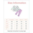 thumbnail image 2 of 6 Months Baby Girls Clothes 9 Months Girls 2PCS Outfits Set Flower Print Infant Girls Long Sleeve Top Pants Set Purple, 2 of 10