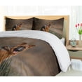 thumbnail image 5 of Ambesonne Dog Duvet Cover Sets, Young German Shepherd Autumn, 2-King, Sepia Grey, 5 of 7