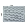 thumbnail image 3 of Silicone Sink Drying Mat Heat Resistant Kitchen Rectangle Non Slip Dish Drainer, 3 of 11
