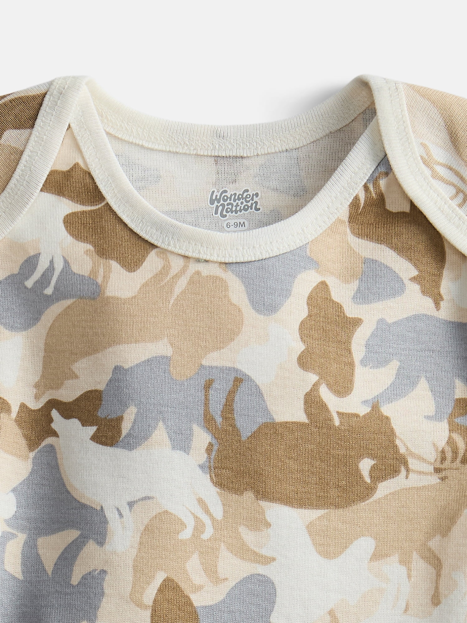 Wonder Nation Baby Boys' Graphic Cotton Bodysuit with Short Sleeves, Sizes 0M-24M