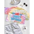 thumbnail image 3 of Life Liberty Happiness Neon Tie Dye Spiral Women -Image by Shutterstock, Female XX-Large, 3 of 4