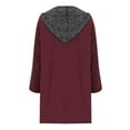 thumbnail image 5 of TFEOQRY Fashion Women's Casual Cotton Outwear Jacket Long Sleeve Solid Color Zipper Ladies Tops Blouse Coat with Pockets Burgundy, 5 of 7