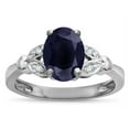 thumbnail image 2 of Star K � Oval 8x6 Genuine Black Sapphire Marquee Design Engagement Promise Ring, 2 of 9