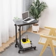 thumbnail image 3 of vfytbgnhj Adjustable Height C Table Sofa Side Bedside Table with Wheels  Hospital Bed Table Rolling Tray with Storage  Mobile Computer Desk Laptop Table(Grey), 3 of 5