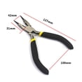 thumbnail image 1 of Small for Precision Craft Jewellery Bent Flat Nose Side Round End cut Pliers, 1 of 8