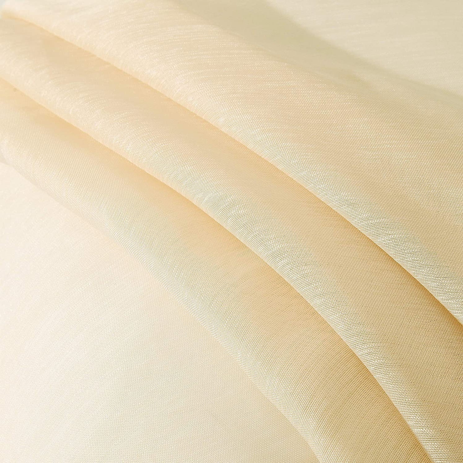 Dainty Home Malibu Textured Semi-Sheer Grommet Top Curtain Panel Pair, 108" x 84" In Beige
