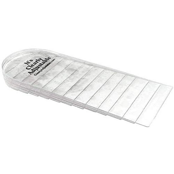Elevador de talón ajustable Balego, vinilo transparente y transparente