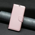 thumbnail image 5 of Allytechgroup Flip Wallet Phone Case for iPhone 16 Plus with Lanyard, RFID Blocking PU Leather Case with Kickstand Credit Card Slot Full Body Protective for iPhone 16 Plus, Pink, 5 of 5