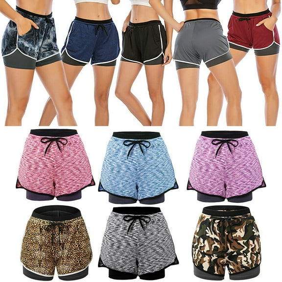 Workout Shorts for Women with Pockets High Waisted Biker Shorts for Women Yoga Shorts Running Shorts