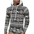 thumbnail image 2 of Awdenio Men's Christmas Sweatshirts 3D Printing Pullover Long Sleeve Pullover Drawstring Athletic Sweatshirt Gym Hooded Tops, 2 of 4