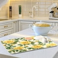 thumbnail image 6 of Kitchen Drying Mat 18x24In Drying Dish Mat Dish Drying Mats Kitchen Countertop Multi-Function Drain Drying Mat Kitchen Table Lovely Big Yellow Roses, 6 of 8