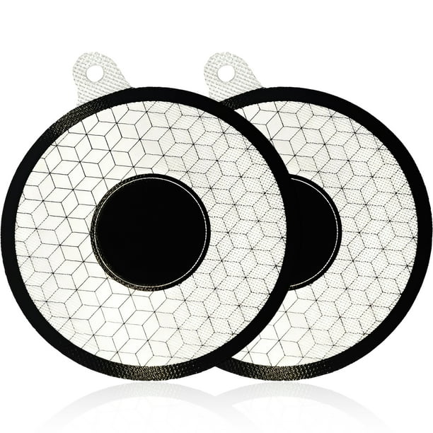 Inteprter Protector de placa de inducción de 2 piezas, placa de cocina resistente al calor, almohadilla de silicona de grado alimenticio fácil Cocina y Comedor dos 20 centímetros