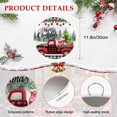 thumbnail image 6 of Welcome Sign for Front Door, Christmas Red Truck Round Metal Wall Art Wreaths, Xmas Tree Snowman Winter Gifts Plaid Outdoor Indoor Wall Hanging Sign for Porch Decor Housewarming Gifts 11.8 Inch, 6 of 8