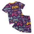 thumbnail image 5 of Baby Boy Outfits Boys 2PCS Shorts Set Children's Summer Cute Printed Short-sleeved Sports 0 3 6 12 18 24 Months T-Shirt Tops+Shorts +, 5 of 6