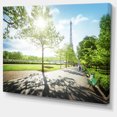 thumbnail image 2 of Paris Eiffel Towerat Sunny Morning - Landscape Canvas Art Print, 2 of 4