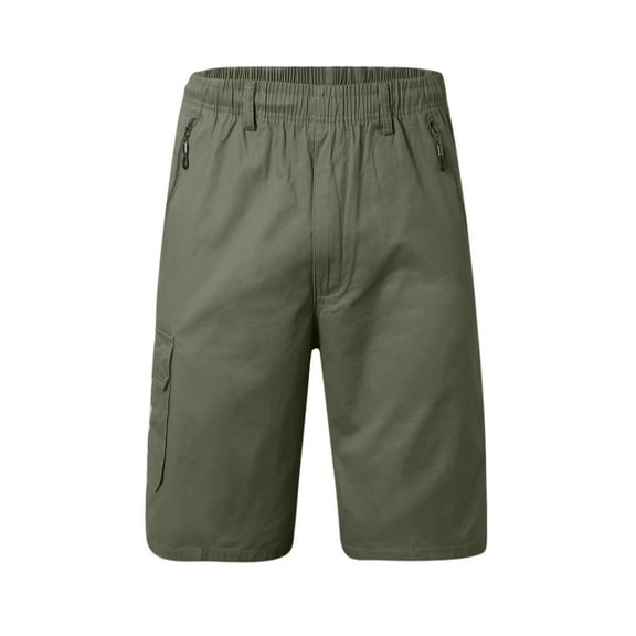 Cargo Shorts for Men Expandable Waist Mens Athletic Shorts Lightweight Water Resistant Summer Shorts Multi Pocket Army Green,XXXL