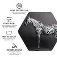 thumbnail image 3 of Yiaed Monochrome Leopard Horse Print Leather Coasters for Drinks - Cup Coasters Coffee Table Kitchen Table Bar, Home & Office Gifts Handmade Drink Coasters-Hexagon, 3 of 6