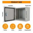 thumbnail image 4 of QinaQin Lockable Outdoor Electrical Box, NEMA 4X Steel Enclosure, IP67 Waterproof Dustproof Junction Box with Mounting Plate and Key for Indoor Outdoor, 4 of 9