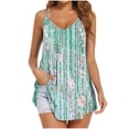 thumbnail image 2 of Uootdi Women's Casual Tanks Spaghetti Strap Sleeveless Flower Pattern V Neck Tops Beach Lightweight Relaxed Tank Tops Gift, 2 of 5