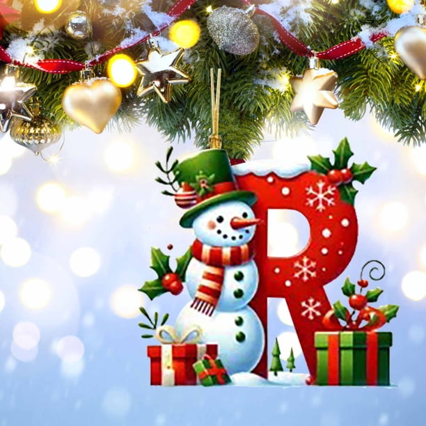 26 Letters Christmas Tree Decoration Pendant Christmas Tree Ornaments Personalized DIY Christmas Ornaments Christmas Decoration Xmas Tree Hanging Decor Feature