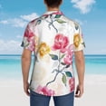 thumbnail image 6 of Bixox Men's Hawaiian Shirts Men's Colorful Flowers Print Short-Sleeve Shirt-Large, 6 of 8