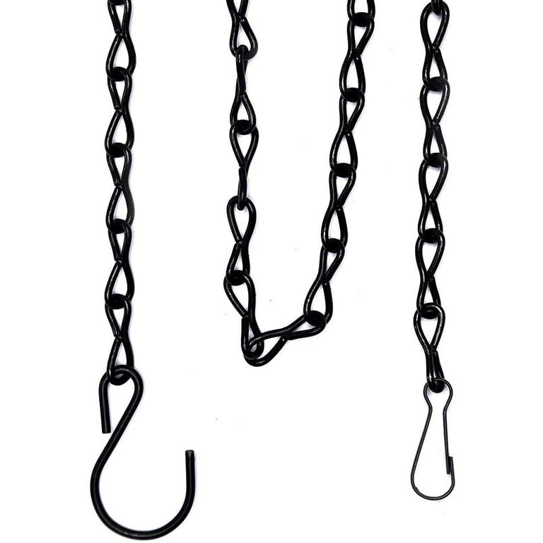  LUTER 12 Pack 22.4 Inches Decorative Hanging Chains Black Hook  Chains Mental Chain Hanger for Bird Feeders,Planters,Lanterns,Wind  Chimes,Billboards, Chalkboards and More,Indoor and Outdoor Use : Patio,  Lawn & Garden