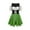 Green-A, variant on Womens Maid Uniform Oktoberfest Dress German Bavarian Dirndl Dresses Cosplay Off Shoulder Tunic Dress Red A