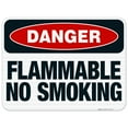 thumbnail image 1 of Flammable No Smoking Sign, OSHA Danger Sign, 18x24 Reflective Aluminum EGP, 1 of 1
