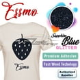 thumbnail image 1 of ESSMO Sapphire Blue Glitter Heat Transfer Vinyl HTV Sheet T-Shirt 20" Wide Iron On Heat Press DG18 20"x600", 1 of 5