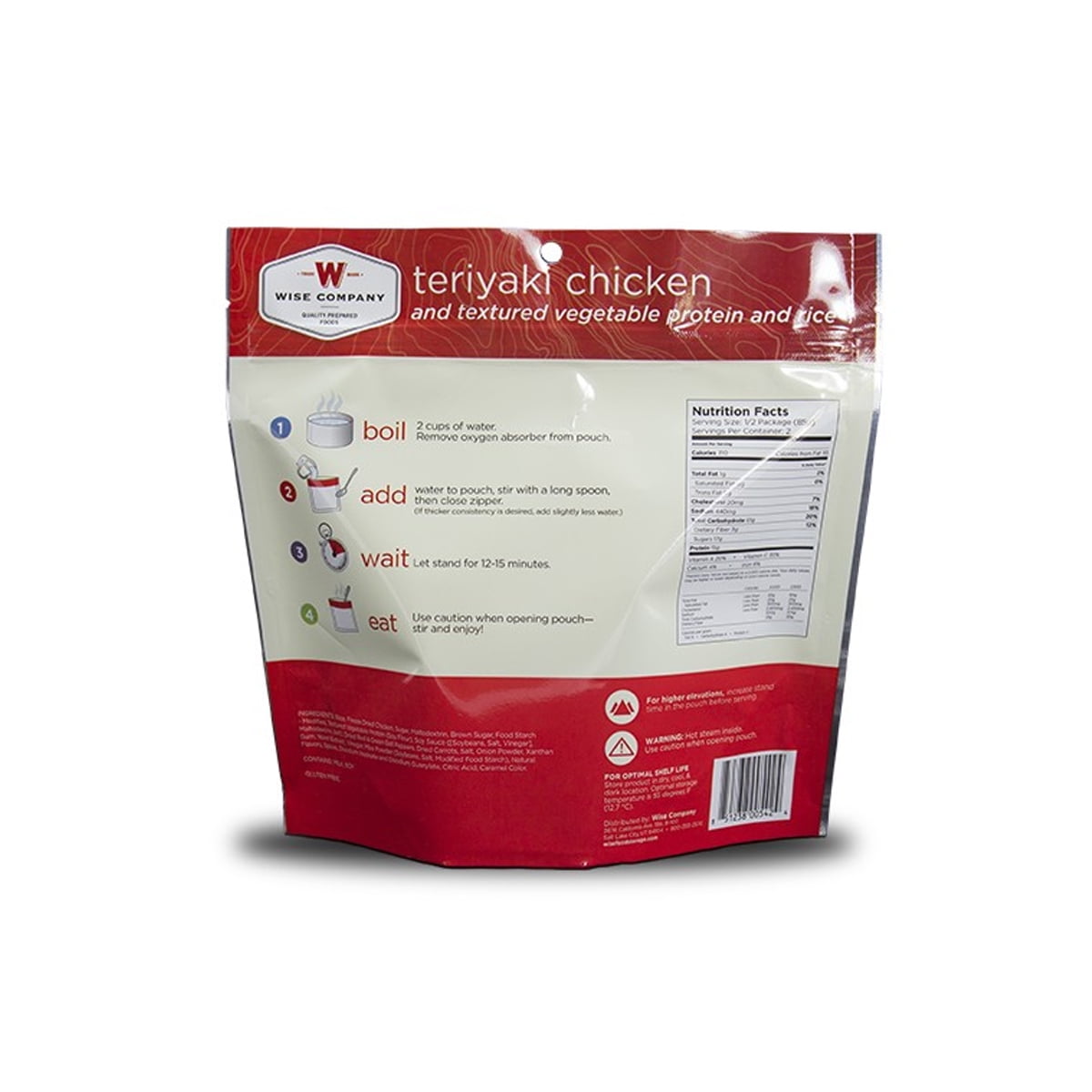 Wise Company Teriyaki Chicken & Rice, Single Serving Pouch