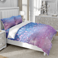 thumbnail image 3 of TeasBank Glitter Duvet Cover Set Full Size Blue and Purple Colorful Comforter Cover Sequin Wave Point Bedding Sets for Kids Teens Women 1 Quilt Cover with 2 Pillow Cases(No Comforter), 3 of 4