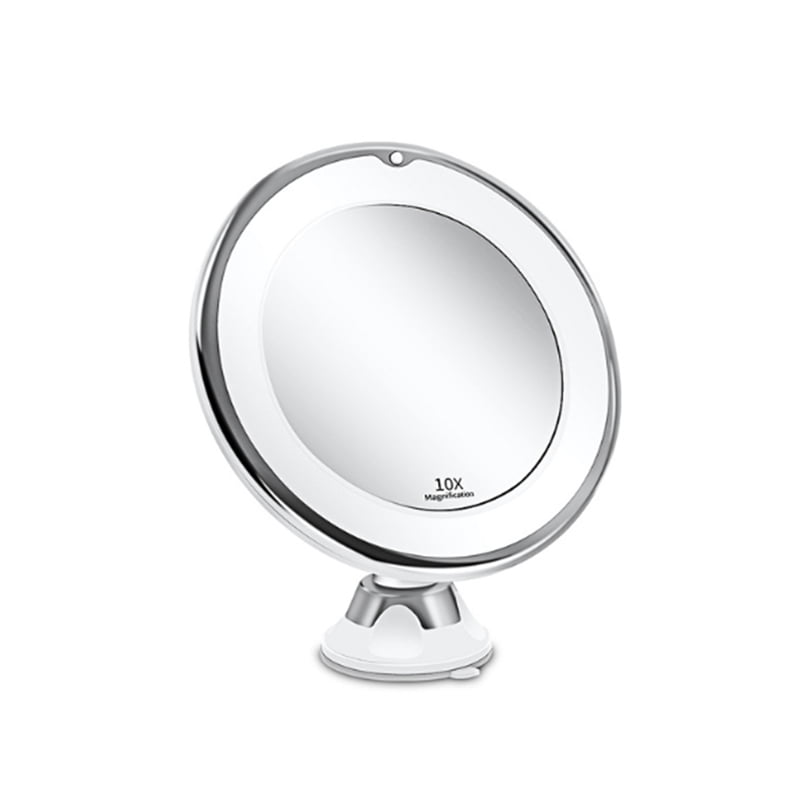 White Miss Sweet 10X Led Lighted Magnifying Makeup Mirror Suction Mirror