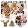 thumbnail image 3 of Wosthever Calendario de cuenta regresiva de Adviento con marco de Navidad de madera, estante de Chocolate sin terminar recargable, bricolaje, regalo en Kits de decoración para fiestas No.01, 3 of 6