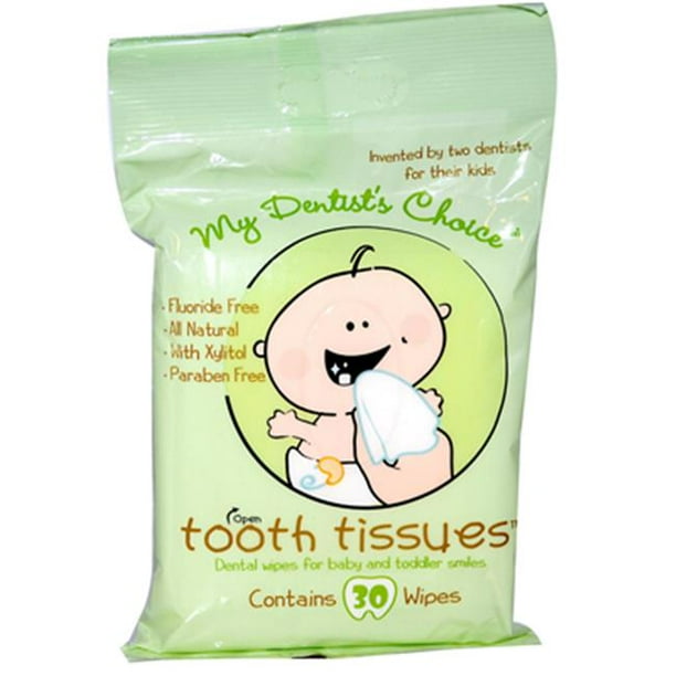 Tooth Tissues 0868380 Mon Choix de Dentistes Lingettes Dentaires - 30 Lingettes
