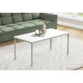 thumbnail image 3 of Monarch Specialties Coffee Table, Accent, Cocktail, Rectangular, Living Room, 40"l, Metal, Laminate, White, Grey, Contemporary, Modern, 3 of 4